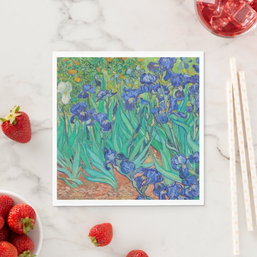 PAPIER NAPKIN : VAN GOGH IRISES SERVET (Insitu)