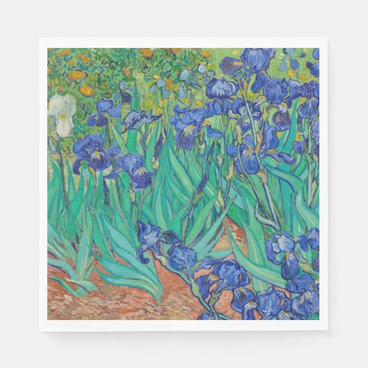 PAPIER NAPKIN : VAN GOGH IRISES SERVET (Voorkant)