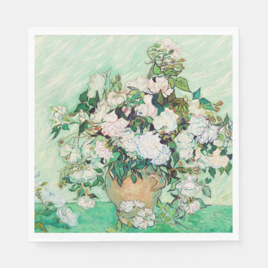 PAPIER NAPKIN : VAN GOGH : ROZEN SERVET (Voorkant)