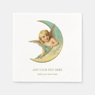 PAPIER NAPKIN : VICTORIAANS ANGEL EN MOON SERVET