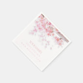 PAPIER NAPKIN-VISITEKAARTJE: CHERRY BLOSSOM SERVET (Hoek)