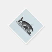 PAPIER NAPKIN :  walvis met geORGE SHAW Servet (Hoek)