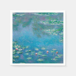 PAPIER NAPKIN : " WATERLIES " PER MONET SERVET