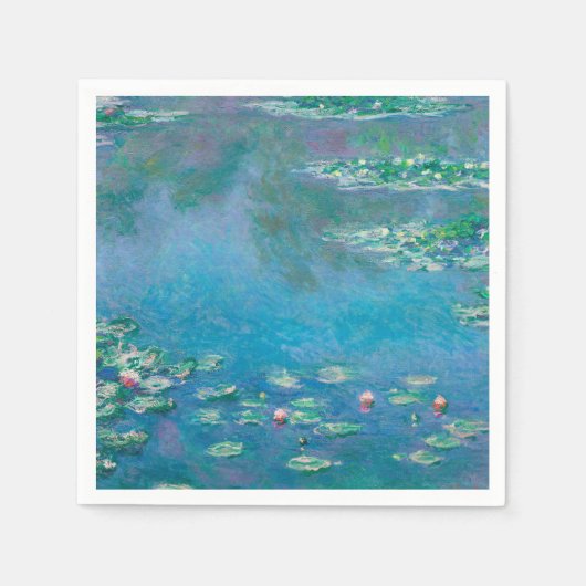 PAPIER NAPKIN : " WATERLIES " PER MONET SERVET (Voorkant)