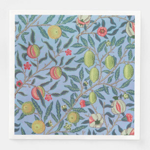 PAPIER NAPKIN : WILLIAM MORRIS : BLAUWE POMEGRANAT SERVET