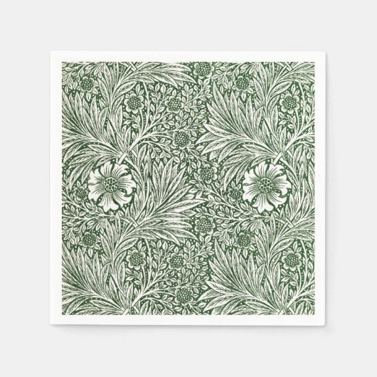 PAPIER NAPKIN : WILLIAM MORRIS : FLORALE MARIGOLDE SERVET (Voorkant)