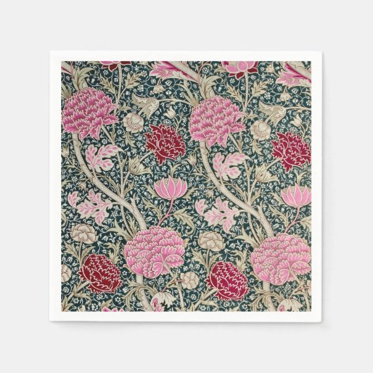 PAPIER NAPKIN : WILLIAM MORRIS : HET ONTWERP VAN D SERVET (Voorkant)