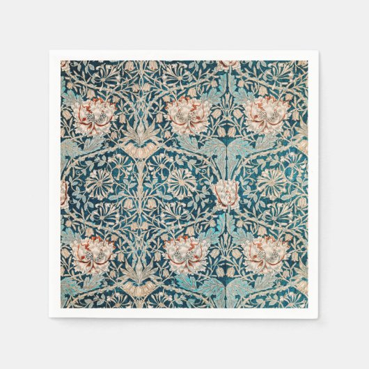 PAPIER NAPKIN : WILLIAM MORRIS : HONEYSUCKLE SERVET (Voorkant)