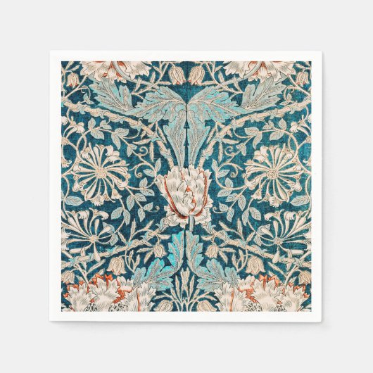 PAPIER NAPKIN : WILLIAM MORRIS : HONEYSUCKLE SERVET (Voorkant)