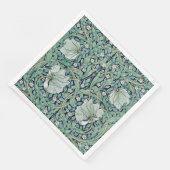 PAPIER NAPKIN : WILLIAM MORRIS : PIMPERNEL SERVET (Hoek)
