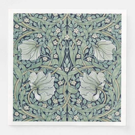 PAPIER NAPKIN : WILLIAM MORRIS : PIMPERNEL SERVET (Voorkant)