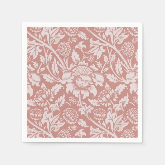 PAPIER NAPKIN : WILLIAM MORRIS : PLATTELAND SERVET (Voorkant)