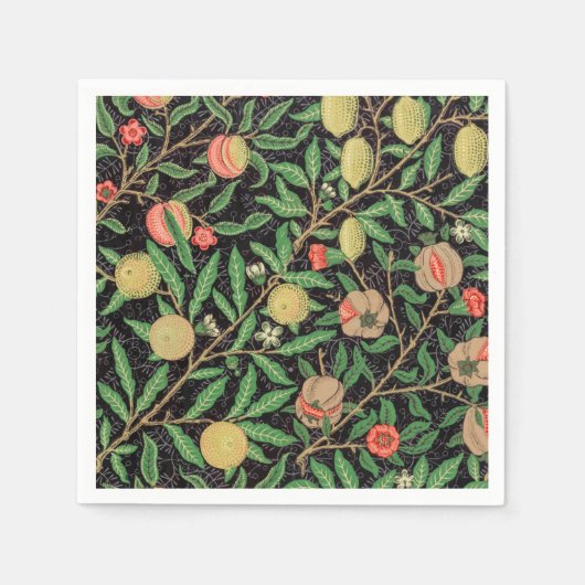 PAPIER NAPKIN : WILLIAM MORRIS : POMEGRANATEN SERVET (Voorkant)