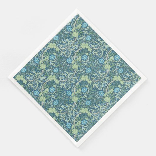 PAPIER NAPKIN : WILLIAM MORRIS : SEAWEED ONTWERP SERVET (Hoek)