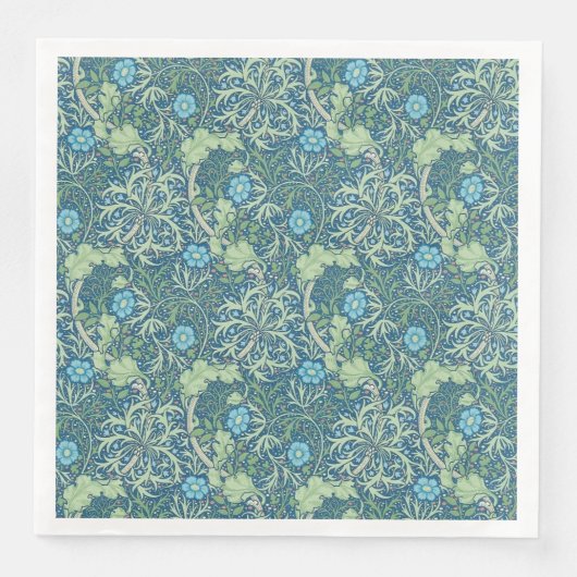 PAPIER NAPKIN : WILLIAM MORRIS : SEAWEED ONTWERP SERVET (Voorkant)