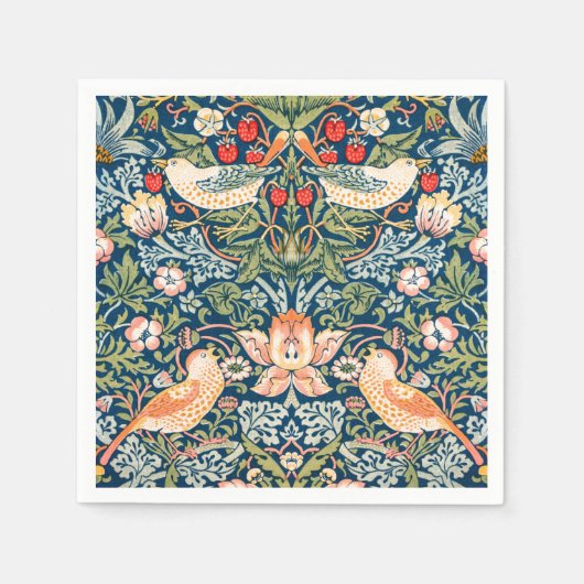 PAPIER NAPKIN : WILLIAM MORRIS STRAWBERRY THIEVY SERVET (Voorkant)