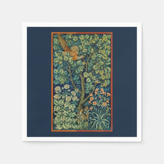 PAPIER NAPKIN : WILLIAM MORRIS : ZWARE ONTWERP SERVET (Voorkant)