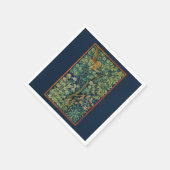 PAPIER NAPKIN : WILLIAM MORRIS : ZWARE ONTWERP SERVET (Hoek)