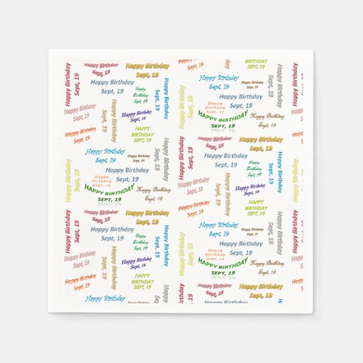 Papier Napkins, 19 september Servet (Voorkant)