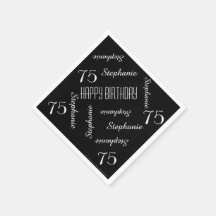 Papier Napkins, 75e verjaardag Servet