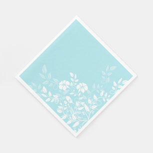 Papier Napkins-Aqua Floral Servet
