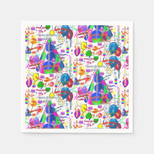 Papier Napkins August, 23 oktober Servet (Voorkant)