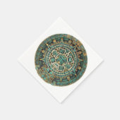 Papier Napkins, Aztec Groen Servet (Hoek)