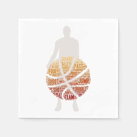 Papier Napkins Basketball Player Servet (Voorkant)