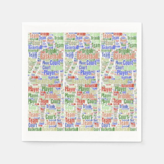 Papier Napkins Basketball Player Servet (Voorkant)