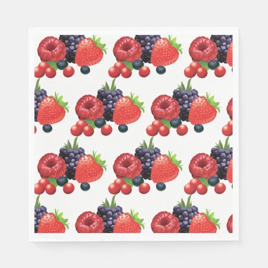 Papier Napkins-Berry Berry Servet (Voorkant)