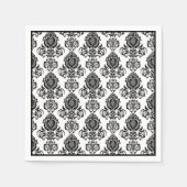Papier Napkins-Black Damask Servet (Voorkant)