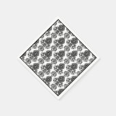 Papier Napkins-Black Damask Servet (Hoek)