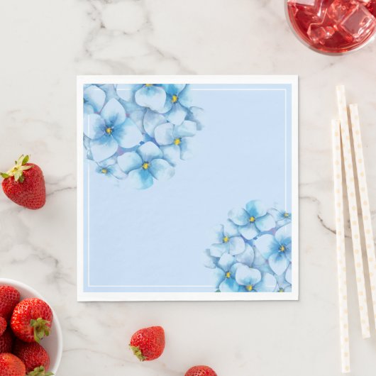 Papier Napkins-Blue Hydrangeas Servet (Insitu)