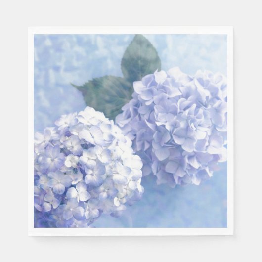 Papier Napkins-Blue Hydrangeas Servet (Voorkant)
