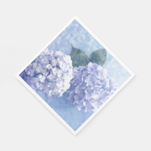 Papier Napkins-Blue Hydrangeas Servet (Hoek)