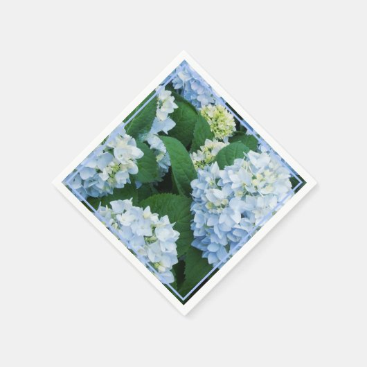 Papier Napkins-Blue Hydrangeas Servet (Hoek)