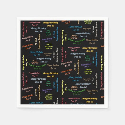 Papier Napkins December, 13 zondag Servet (Voorkant)