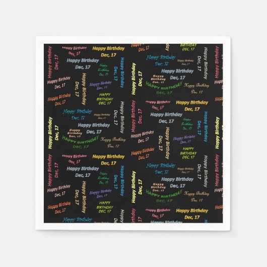 Papier Napkins December, 17 zondag Servet (Voorkant)