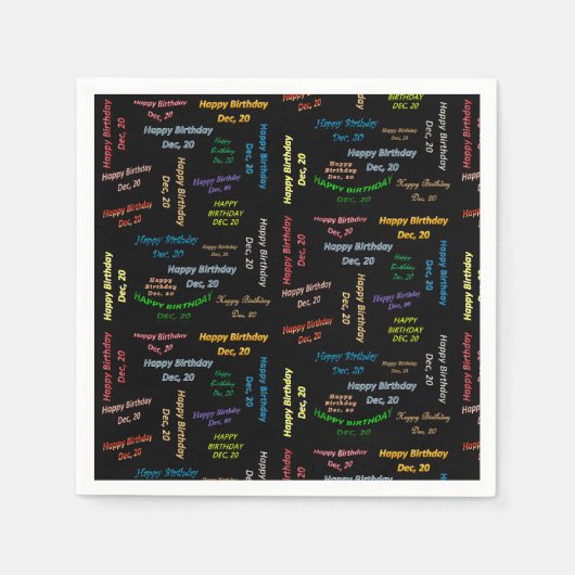 Papier Napkins December, 20 zondag Servet (Voorkant)