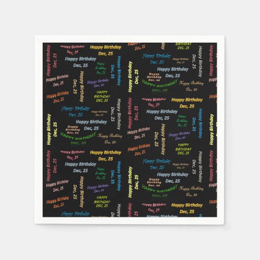 Papier Napkins December, 25 zondag Servet (Voorkant)