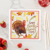 Papier-Napkins-Dinner-Happy Thanksgiving Turkey Servet (Insitu)