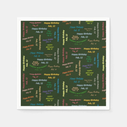Papier Napkins Februari, 12 Dag Servet (Voorkant)