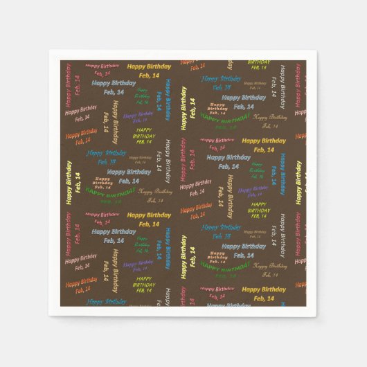 Papier Napkins Februari, 14 Dag Servet (Voorkant)