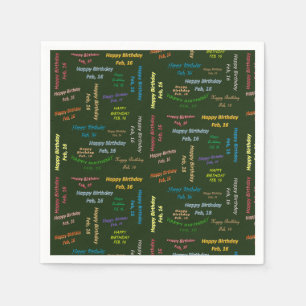 Papier Napkins Februari, 16 Dag Servet