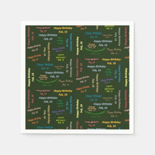 Papier Napkins Februari, 16 Dag Servet (Voorkant)