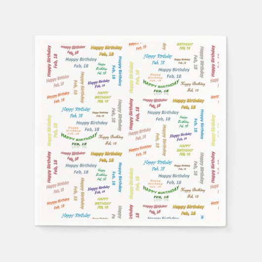 Papier Napkins Februari, 18 Dag Servet (Voorkant)