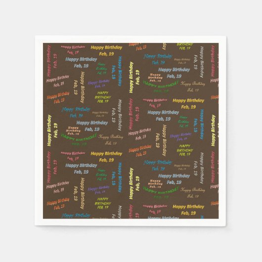 Papier Napkins Februari, 19 Dag Servet (Voorkant)