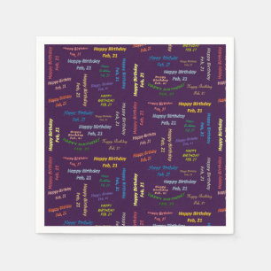 Papier Napkins Februari, 21 Dag Servet