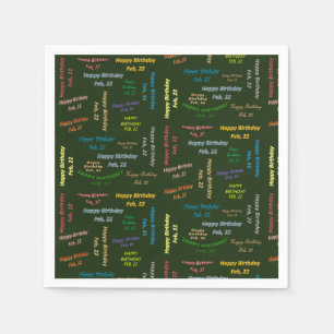 Papier Napkins Februari, 22 Dag Servet