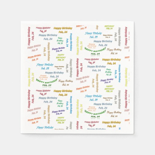 Papier Napkins Februari, 24 Dag Servet (Voorkant)